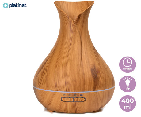 Platinet PADYM010LW vlažilec zraka in razpršilec eteričnih olj, LED osvetlitev v 7. barvah, timer, svetla imitacija lesa