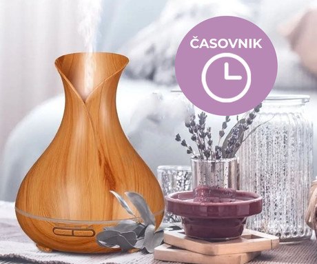 Platinet PADYM010LW vlažilec zraka in razpršilec eteričnih olj, LED osvetlitev v 7. barvah, timer, svetla imitacija lesa