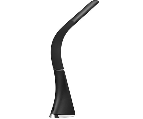 PLATINET PDLU3 namizna LED svetilka, do 480 lumnov, nastavljiva svetlost, nastavljiva barvna temperatura, upogljiv vrat, koledar, ura, termometer, IP20 odpornost, +adapter, 50x9x6cm, črna