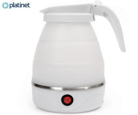PLATINET PEK197R grelnik vode, zložljiv, 1.2L, 1200W, samodejni izklop, silikon, bel