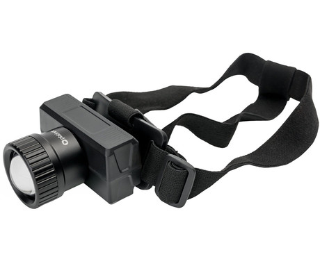 PLATINET PHLP51 naglavna LED svetilka, 10W moč, 1000 lumnov, 3000mAh polnilna baterija, nastavljiva svetlost, ZOOM funkcija, IPX4 vodoodpornost, upravljanje z gumbi / kretnjami, +naglavni trak, črna