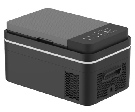 PLATINET PCCR25 prenosni kompresorski hladilnik, 25L, 12V/24V/230V napajanje, do -20°C, učinkovit hladilni sistem, nizka poraba energije, kompaktne dimenzije, tiho delovanje, 623x378x325mm, črno-siv