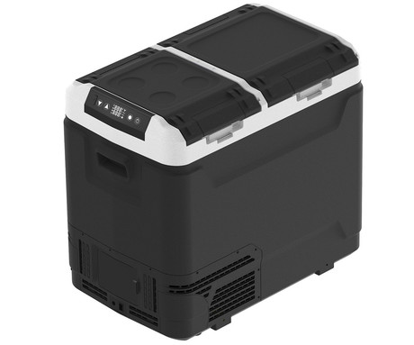 PLATINET PCCRD60 prenosni kompresorski hladilnik, 60L, 12V/24V/230V napajanje, do -20°C, učinkovit hladilni sistem, nizka poraba energije, kompaktne dimenzije, tiho delovanje, 674x409x583mm, črno-siv