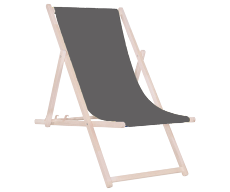 PLATINET PSW leseni ležalnik, MADE in EU, 3 stopnje nastavitve, zložljiva oblika, ultra lahka teža, zaščita pred nenamernim zlaganjem, bukov les, UV & vodoodporna tkanina, grafitno siv