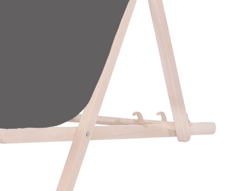 PLATINET PSW leseni ležalnik, MADE in EU, 3 stopnje nastavitve, zložljiva oblika, ultra lahka teža, zaščita pred nenamernim zlaganjem, bukov les, UV & vodoodporna tkanina, grafitno siv