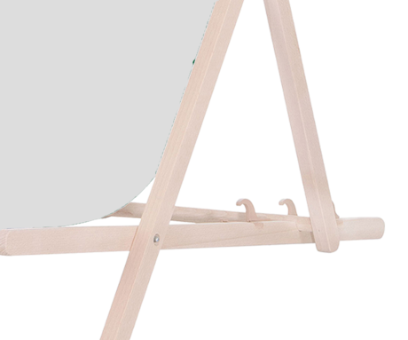 PLATINET PSW leseni ležalnik, MADE in EU, 3 stopnje nastavitve, zložljiva oblika, ultra lahka teža, zaščita pred nenamernim zlaganjem, bukov les, UV & vodoodporna tkanina, siv