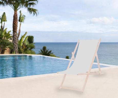 PLATINET PSW leseni ležalnik, MADE in EU, 3 stopnje nastavitve, zložljiva oblika, ultra lahka teža, zaščita pred nenamernim zlaganjem, bukov les, UV & vodoodporna tkanina, siv