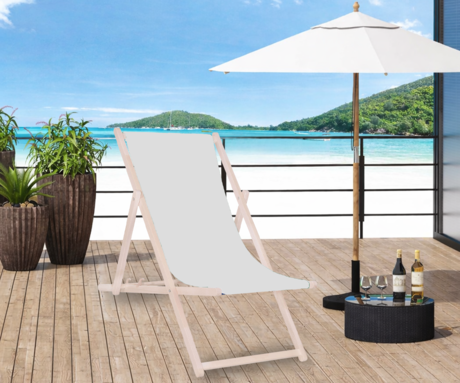 PLATINET PSW leseni ležalnik, MADE in EU, 3 stopnje nastavitve, zložljiva oblika, ultra lahka teža, zaščita pred nenamernim zlaganjem, bukov les, UV & vodoodporna tkanina, siv