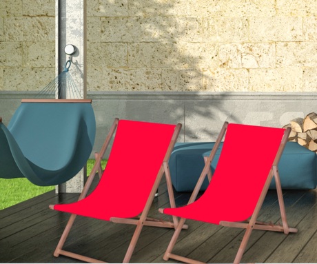 PLATINET PSW leseni ležalnik, MADE in EU, 3 stopnje nastavitve, zložljiva oblika, ultra lahka teža, zaščita pred nenamernim zlaganjem, bukov les, UV & vodoodporna tkanina, rdeč