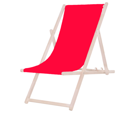 PLATINET PSW leseni ležalnik, MADE in EU, 3 stopnje nastavitve, zložljiva oblika, ultra lahka teža, zaščita pred nenamernim zlaganjem, bukov les, UV & vodoodporna tkanina, rdeč