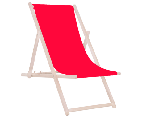 PLATINET PSW leseni ležalnik, MADE in EU, 3 stopnje nastavitve, zložljiva oblika, ultra lahka teža, zaščita pred nenamernim zlaganjem, bukov les, UV & vodoodporna tkanina, rdeč