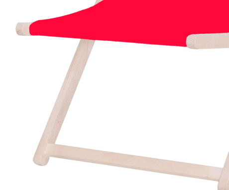 PLATINET PSW leseni ležalnik, MADE in EU, 3 stopnje nastavitve, zložljiva oblika, ultra lahka teža, zaščita pred nenamernim zlaganjem, bukov les, UV & vodoodporna tkanina, rdeč