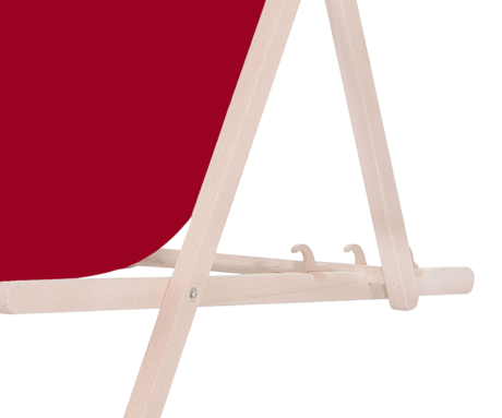 PLATINET PSW leseni ležalnik, MADE in EU, 3 stopnje nastavitve, zložljiva oblika, ultra lahka teža, zaščita pred nenamernim zlaganjem, bukov les, UV & vodoodporna tkanina, bordo rdeč