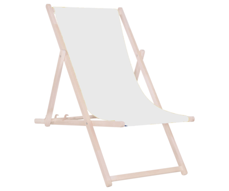 PLATINET PSW leseni ležalnik, MADE in EU, 3 stopnje nastavitve, zložljiva oblika, ultra lahka teža, zaščita pred nenamernim zlaganjem, bukov les, UV & vodoodporna tkanina, bel