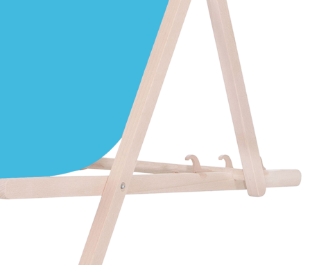 PLATINET PSW leseni ležalnik, MADE in EU, 3 stopnje nastavitve, zložljiva oblika, ultra lahka teža, zaščita pred nenamernim zlaganjem, bukov les, UV & vodoodporna tkanina, svetlo moder