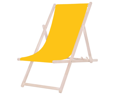 PLATINET PSW leseni ležalnik, MADE in EU, 3 stopnje nastavitve, zložljiva oblika, ultra lahka teža, zaščita pred nenamernim zlaganjem, bukov les, UV & vodoodporna tkanina, rumen