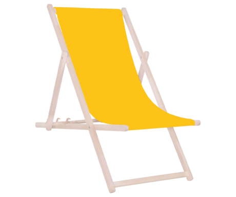 PLATINET PSW leseni ležalnik, MADE in EU, 3 stopnje nastavitve, zložljiva oblika, ultra lahka teža, zaščita pred nenamernim zlaganjem, bukov les, UV & vodoodporna tkanina, rumen
