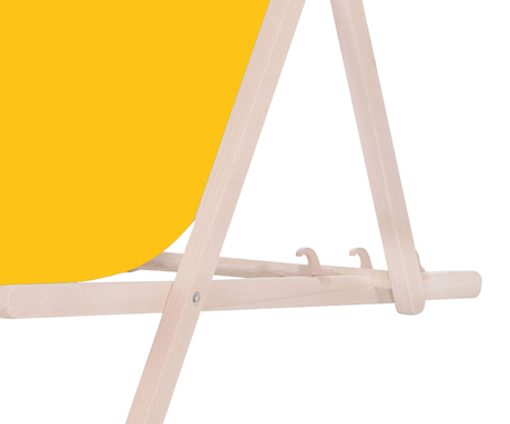 PLATINET PSW leseni ležalnik, MADE in EU, 3 stopnje nastavitve, zložljiva oblika, ultra lahka teža, zaščita pred nenamernim zlaganjem, bukov les, UV & vodoodporna tkanina, rumen