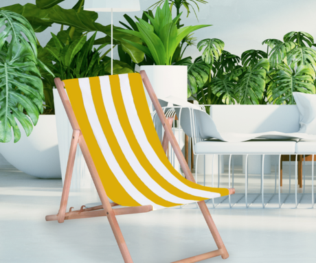 PLATINET PSW leseni ležalnik, MADE in EU, 3 stopnje nastavitve, zložljiva oblika, ultra lahka teža, zaščita pred nenamernim zlaganjem, bukov les, UV & vodoodporna tkanina, rumeno-bel