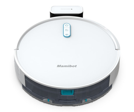 MAMIBOT EXVAC730 MARVLO robotski sesalnik, 3v1 hibrid (sesanje, pometanje, pomivanje), 3000Pa moč, GYRO 6.0 navigacija, WIFI, 2600mAh baterija, 2v1 rezervoar, aplikacija, bel (Cloud White)
