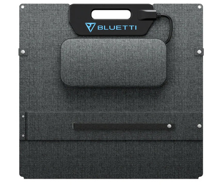 BLUETTI PV100 prenosni solarni panel, 100W moč, polnjenje polnilnih postaj, zložljiva oblika, stojalo, ročaj, UV odpornost, IP67 vodoodpornost, ETFE prevleka, MC4 konektor, črn