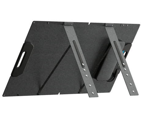 BLUETTI PV100 prenosni solarni panel, 100W moč, polnjenje polnilnih postaj, zložljiva oblika, stojalo, ročaj, UV odpornost, IP67 vodoodpornost, ETFE prevleka, MC4 konektor, črn