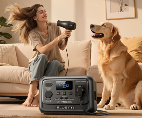 BLUETTI PREMIUM 30 V2 prenosna polnilna postaja, 600W moč, 288Wh baterija, polnjenje / napajanje naprav, BMS sistem, aplikacija, 1x AC, 1x DC 12V, 2x USB-A, 1x USB-C, zaslon, ročaj, črna