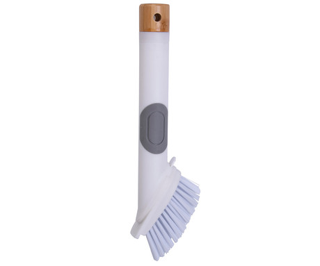 ALPINA krtača za pomivanje posode, z dozirnikom mila, multifunkcijska, les, ABS, 25x3x3cm