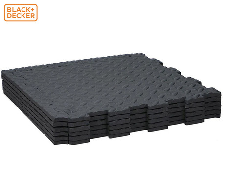 BLACK+DECKER talne podloge / obloge, 6 kos, zaščita, blaženje, črna