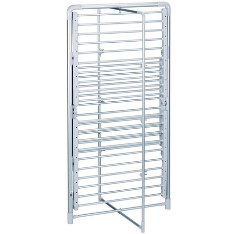 DIRT DEVIL DD6004 električno stojalo za sušenje perila, 2V1, pokončno / samostoječe / zložljivo, 300W, 21m prostora, 30 palic, nastavljiva temperatura, IP22 vodoodpornost, aluminij, srebrno