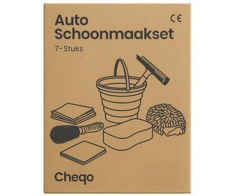 DIRT DEVIL komplet za čiščenje avtomobila, 7 kos, ALL IN ONE, 1x gobica, 2x krpa iz mikrovlaken, 1x strgalo, 1x vedro, 1x rokavica, 1x krtača