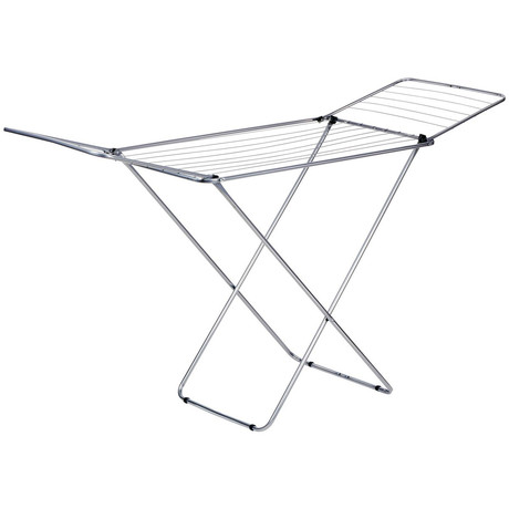 DIRT DEVIL stojalo za sušenje perila, samostoječe / zložljivo, kovinsko, 18m prostora, protizdrsne nogice, izjemna stabilnost, za notranjo / zunanjo uporabo, srebrno