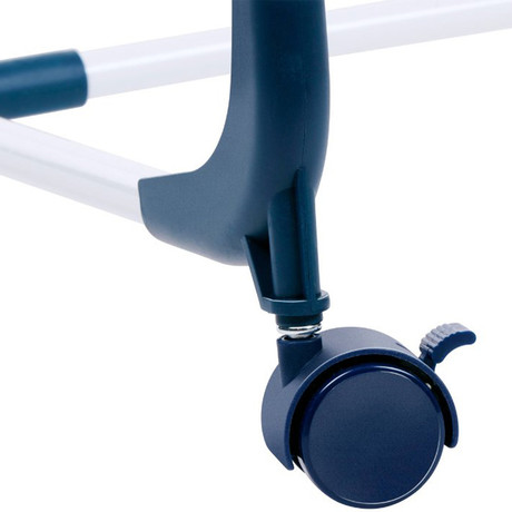 DIRT DEVIL stojalo za sušenje perila, pokončno / samostoječe / zložljivo, kovinsko, 30m prostora, kavlji za obešalnike, kolesa za premikanje, izjemna stabilnost, za notranjo / zunanjo uporabo, belo