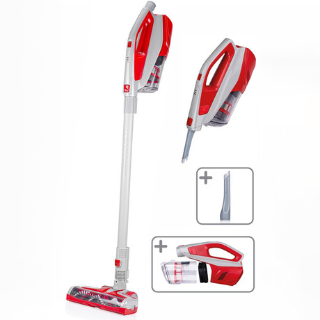 DIRT DEVIL DD9003 brezžični sesalnik, 2v1, pokončni/ročni, 150W, 21.6V polnilna baterija, 700ml posoda za prah, +nastavek, za vse vrste tal in površin, sivo-rdeč