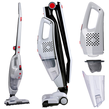 DIRT DEVIL DD9007 brezžični sesalnik, 2v1, pokončni/ročni, 105W, sivo rdeč