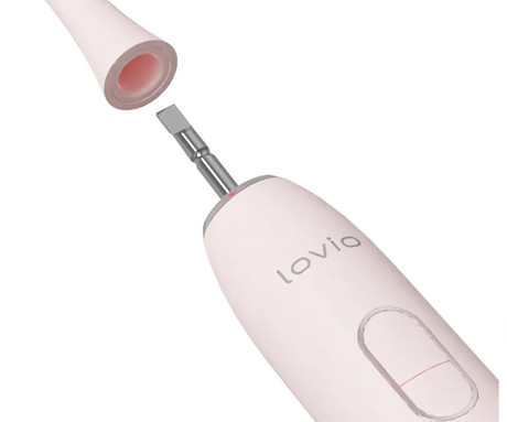 MANTA LOVIO SonicProtect PRO sonična električna zobna ščetka, 5 nastavkov, 5 načinov, 3 stopnje, senzor pritiska, Sonic Vibration tehnologija, baterija, IPX8 vodoodpornost, dodatki, roza(Blush Pink)