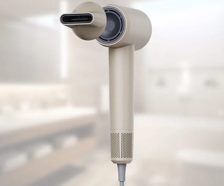 MANTA LOVIO LVHD001 AirFlow sušilnik za lase, 1600W moč, 4 načini, 2 hitrosti, nastavljiva temperatura, Nano-Negative Plasma ionizacija, NTC tehnologija, BLDC motor, +dodatki, bež (Cashmere Beige)