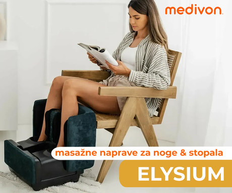 MEDIVON ELYSIUM 2V1 masažna naprava za noge, profesionalna, SHIATSU ELITE 360 masaža, sproščanje / raztezanje / regeneracija, 18 načinov, SmartPressure, SafeGuard, funkcija gretja, časovnik, daljinec
