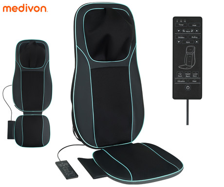 MEDIVON COSY THERM masažna blazina, profesionalna, 3D SHIATSU / VIBRACIJSKA masaža, sproščanje / raztezanje / regeneracija, večconska globoka masaža, funkcija gretja, daljinski upravljalnik