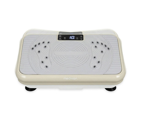 MEDIVON OXYA FIT fitnes vibracijska plošča / naprava, profesionalna, 150W, 5 načinov, 99 stopenj intenzivnosti, vadbene vrvi, nezdrsna površina, LED zaslon, vadba / masaža / raztezanje, daljinec,timer