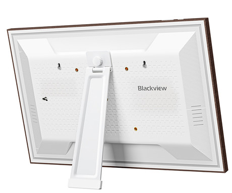 BLACKVIEW NEST 15 pametni foto okvir / koledar / HUB, 39.6cm (15.6"), FHD+ IPS zaslon na dotik, Android OS, WIFI 6, BT 5.4, 3GB RAM, 32GB ROM, do 512GB spomina, zvočnik, stojalo, rjav (Walnut Wood)