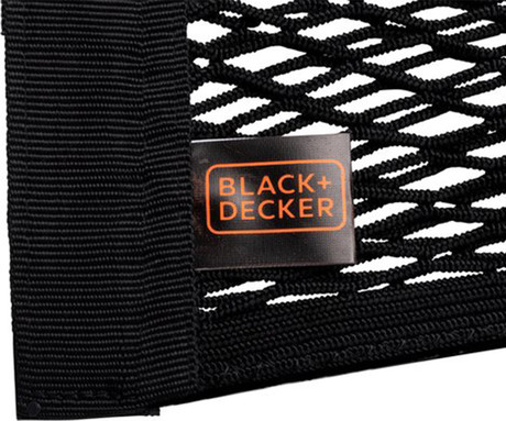 BLACK+DECKER mreže za prtljago za avto, 4 kos, različne velikosti, urejeno shranjevanje, Velcro, 40-80x25cm, črne