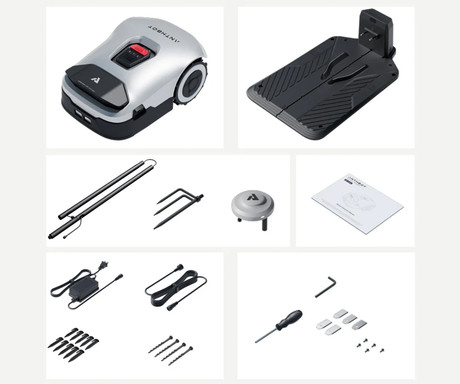 ANTHBOT GENIE 600 pametna robotska kosilnica, brez žice, do 900m2, RTK GPS + 4x AI 3D Vision kamera, aplikacija, AUTO mapiranje / načrtovanje poti, naklon do 45%, IPX6 vodoodpornost, WIFI, BT