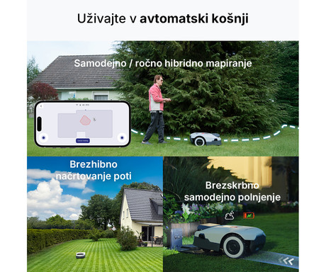 Pametna robotska kosilnica ANTHBOT Genie 3000, AI, 4x kamera, 4G, do 3600m2