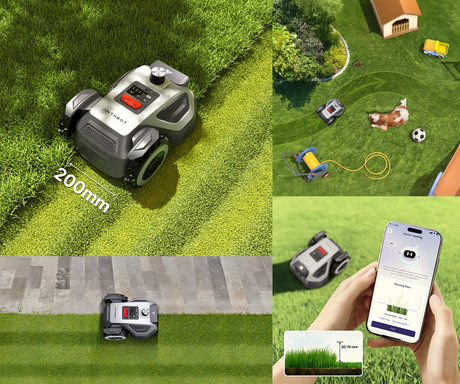 ANTHBOT M5 RTK pametna robotska kosilnica, brez žice, do 500m2, RTK GPS + Dual Vision kamera, aplikacija, AUTO mapiranje / načrtovanje poti, naklon do 45%, IPX6 vodoodpornost, WIFI, 4G, BT