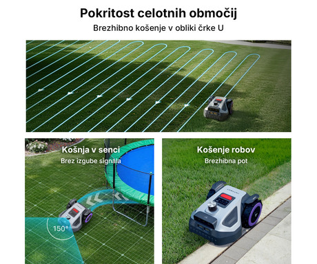 ANTHBOT M5 LiDAR pametna robotska kosilnica, brez žice, do 500m2, 360° LiDAR + Dual Vision kamera, aplikacija, AUTO mapiranje / načrtovanje poti, naklon do 45%, IPX6 vodoodpornost, WIFI, 4G, BT