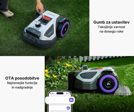 ANTHBOT M5 LiDAR pametna robotska kosilnica, brez žice, do 500m2, 360° LiDAR + Dual Vision kamera, aplikacija, AUTO mapiranje / načrtovanje poti, naklon do 45%, IPX6 vodoodpornost, WIFI, 4G, BT