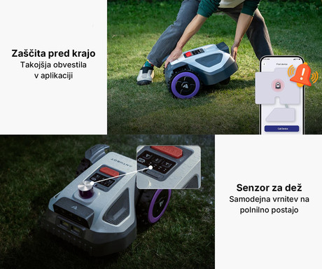 ANTHBOT M5 LiDAR pametna robotska kosilnica, brez žice, do 500m2, 360° LiDAR + Dual Vision kamera, aplikacija, AUTO mapiranje / načrtovanje poti, naklon do 45%, IPX6 vodoodpornost, WIFI, 4G, BT