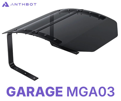 ANTHBOT GARAGE MGA03 garaža / zaščita za robotsko kosilnico, za GENIE 600 / 600E / 1000 / 3000, za M5 LiDAR / RTK / PRO, za M9 REG / PRO, zaščita pred vremenskimi vplivi, vodoodpornost, kovina, črna