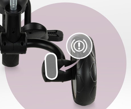 MoMi IVI 3v1 otroški voziček / kolo / tricikel, večnamenski, nastavljiv, zložljiv, črno-bež